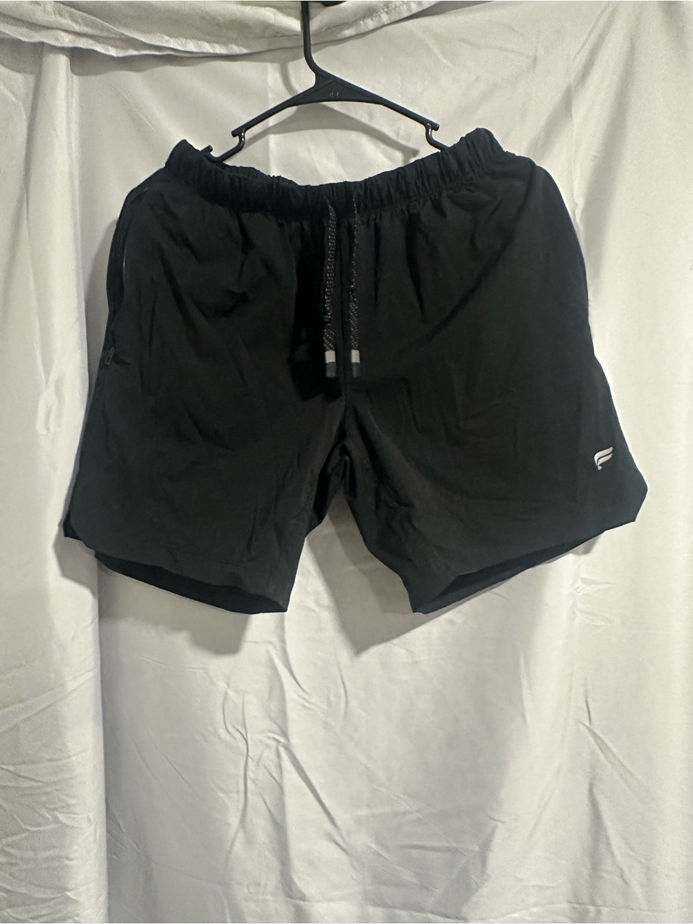 Fabletics Men's Black Athletic Shorts with Drawstring